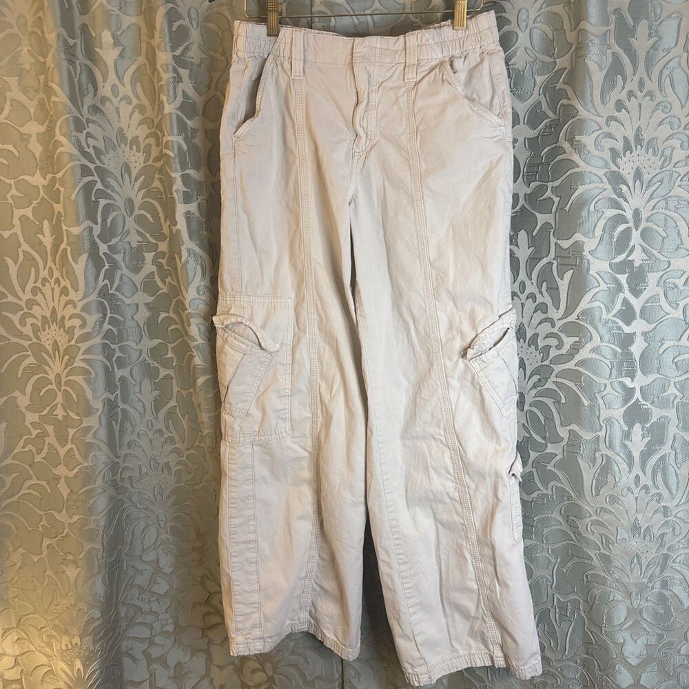 BDG Urban Outfitters Pants Women's L Beige Y2K Cargo Utility Pockets Wide Leg